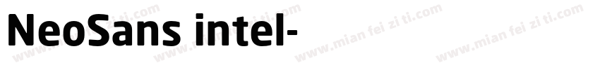 NeoSans intel字体转换